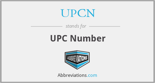 UPCN - UPC Number