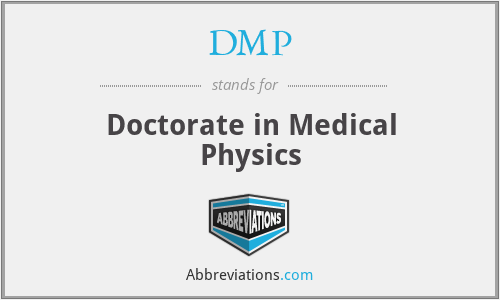 DMP - Doctorate in Medical Physics