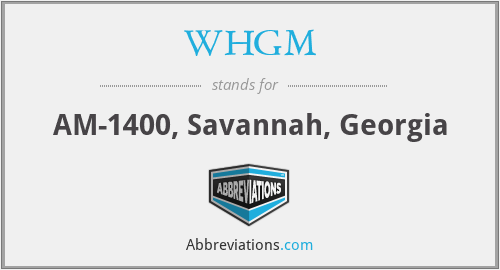 WHGM - AM-1400, Savannah, Georgia