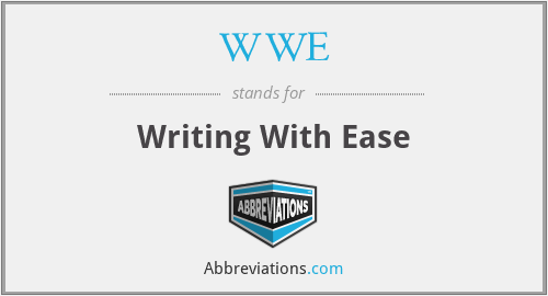 WWE - Writing With Ease