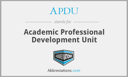 APDU - Academic Professional Development Unit