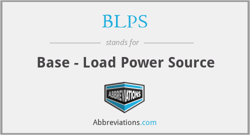 BLPS - Base - Load Power Source