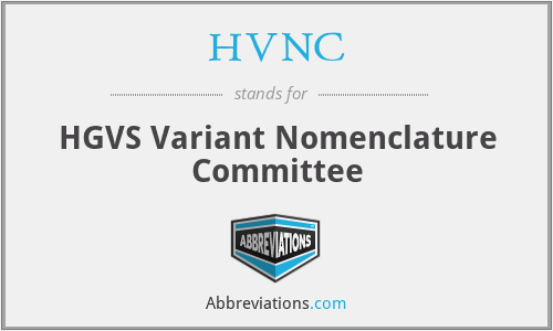 HVNC - HGVS Variant Nomenclature Committee