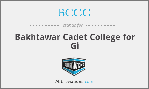 BCCG - Bakhtawar Cadet College for Gi