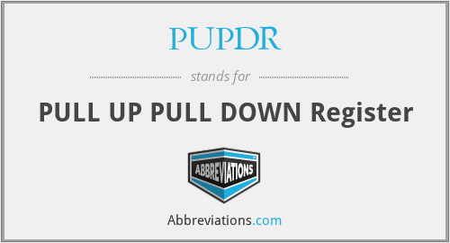 PUPDR - PULL UP PULL DOWN Register