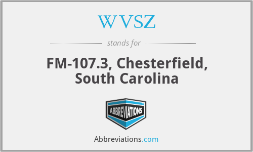 WVSZ - FM-107.3, Chesterfield, South Carolina