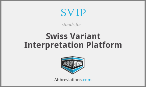 SVIP - Swiss Variant Interpretation Platform