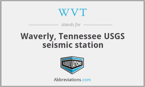WVT - Waverly, Tennessee USGS seismic station