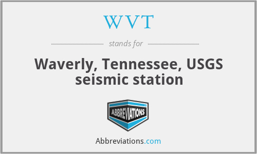 WVT - Waverly, Tennessee, USGS seismic station