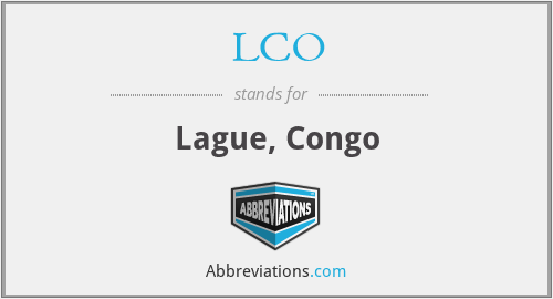 LCO - Lague, Congo