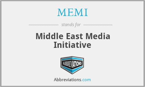 MEMI - Middle East Media Initiative