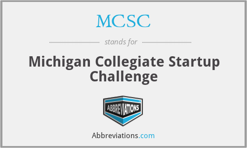 MCSC - Michigan Collegiate Startup Challenge