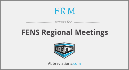 FRM - FENS Regional Meetings