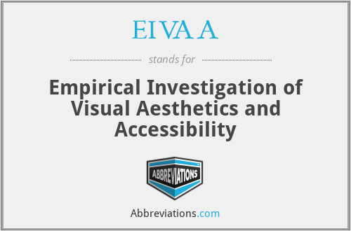 EIVAA - Empirical Investigation of Visual Aesthetics and Accessibility