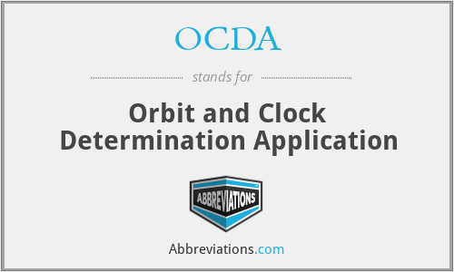 OCDA - Orbit and Clock Determination Application