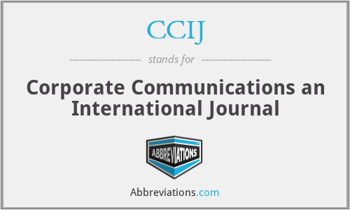 CCIJ - Corporate Communications an International Journal