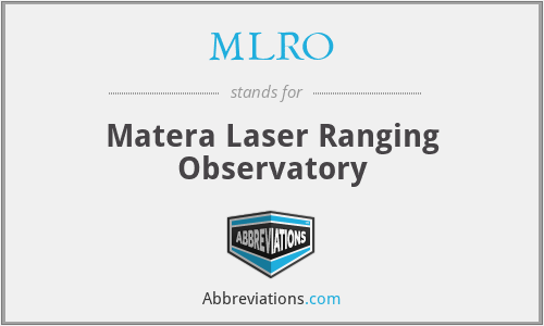MLRO - Matera Laser Ranging Observatory