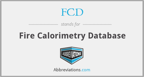 FCD - Fire Calorimetry Database