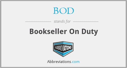 BOD - Bookseller On Duty