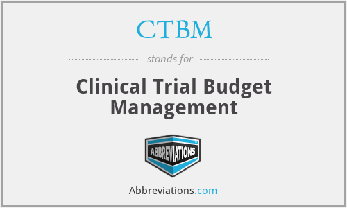 CTBM - Clinical Trial Budget Management