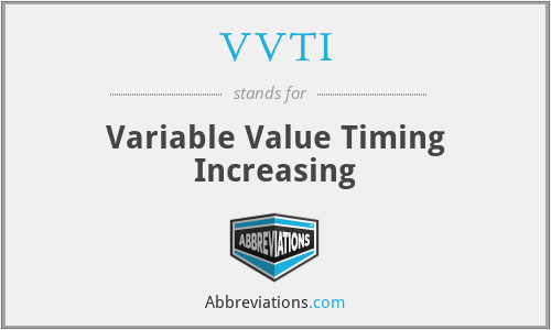 VVTI - Variable Value Timing Increasing