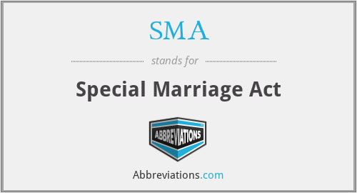 SMA - Special Marriage Act