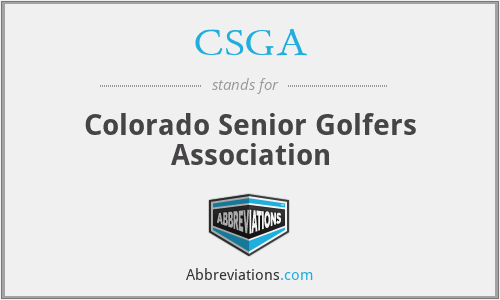 CSGA - Colorado Senior Golfers Association