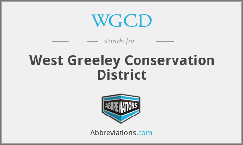 WGCD - West Greeley Conservation District