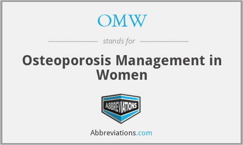 OMW - Osteoporosis Management in Women