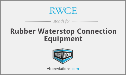 RWCE - Rubber Waterstop Connection Equipment