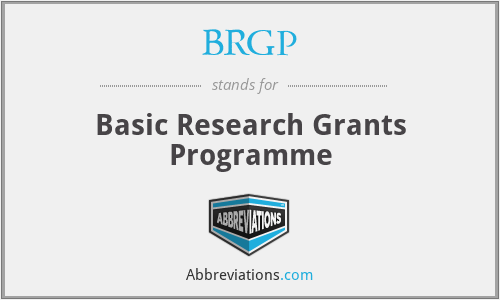 BRGP - Basic Research Grants Programme