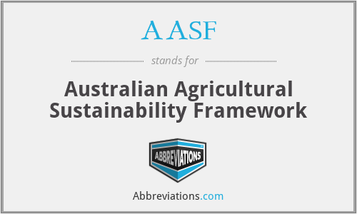 AASF - Australian Agricultural Sustainability Framework