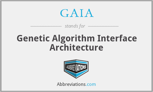 GAIA - Genetic Algorithm Interface Architecture