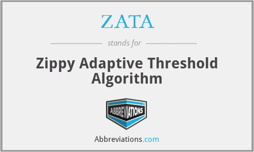 ZATA - Zippy Adaptive Threshold Algorithm