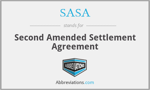 SASA - Second Amended Settlement Agreement
