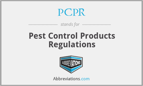 PCPR - Pest Control Products Regulations