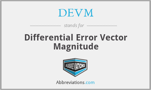 DEVM - Differential Error Vector Magnitude