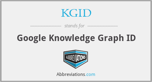 KGID - Google Knowledge Graph ID