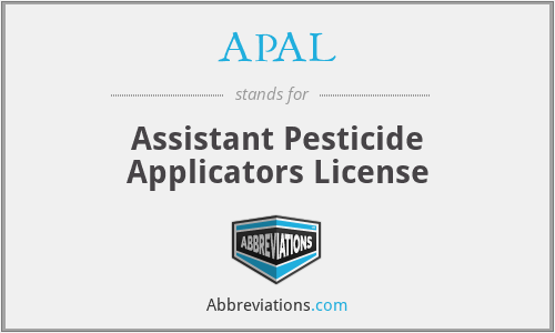 APAL - Assistant Pesticide Applicators License