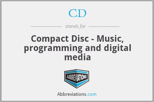 CD - Compact Disc - Music, programming and digital media