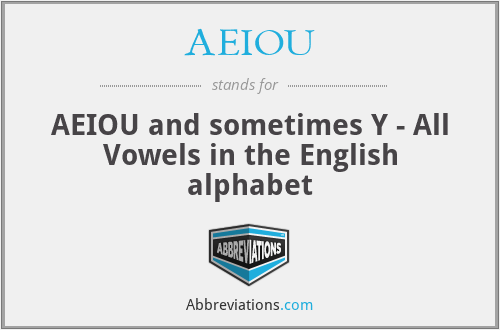 AEIOU - AEIOU and sometimes Y - All Vowels in the English alphabet