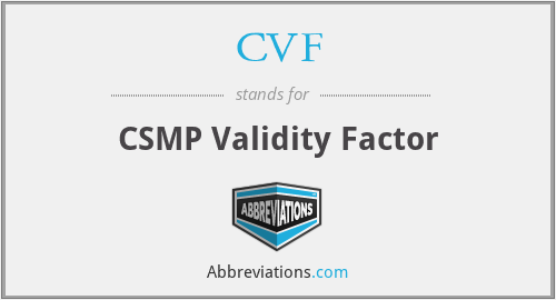 CVF - CSMP Validity Factor