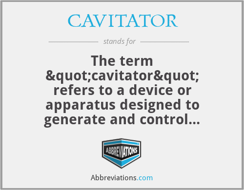 CAVITATOR - The term "cavitator" refers to a device or apparatus designed to generate and control cavitation, a physical phenomenon in which bubbles of gas or vapor form in a liquid due to pressure variations. This device is specifically engineered to harness cavitation for specific purposes, such as purification treatments, particle fragmentation, optimization of industrial processes, or advanced technological applications. The term "cavitator" can be associated with the concept of "Cavitation Reactor," indicating its clear function in the controlled manipulation of cavitation for specific purposes in scientific, engineering, or industrial contexts.