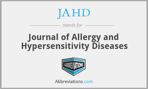 JAHD - Journal of Allergy and Hypersensitivity Diseases
