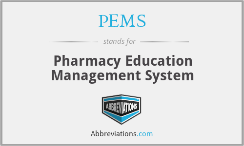 PEMS - Pharmacy Education Management System