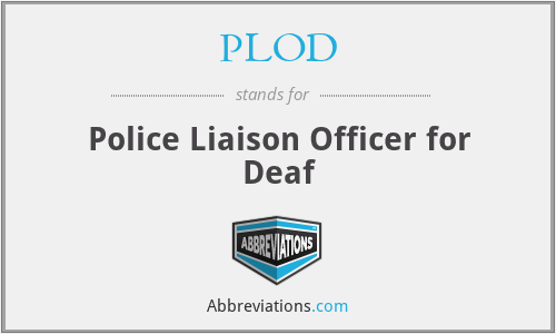 PLOD - Police Liaison Officer for Deaf