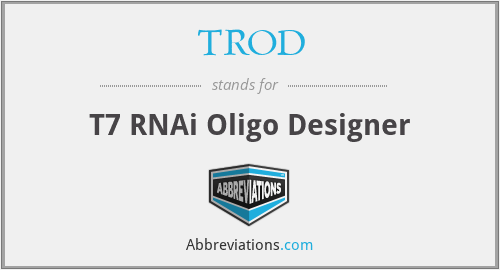 TROD - T7 RNAi Oligo Designer
