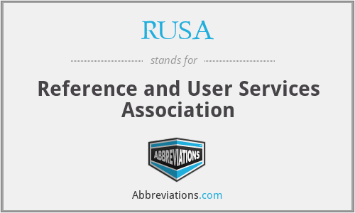 RUSA - Reference and User Services Association