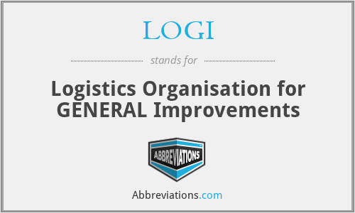LOGI - Logistics Organisation for GENERAL Improvements