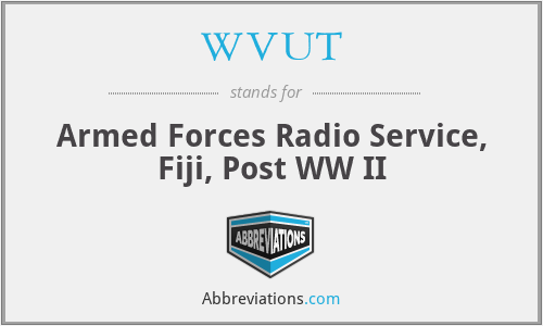 WVUT - Armed Forces Radio Service, Fiji, Post WW II